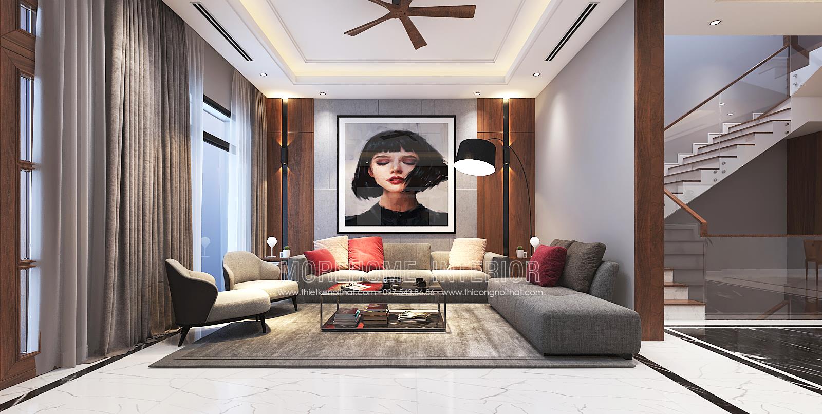 Thiết kế nội thất biệt thự hiện đại tại Vinh Nghệ An