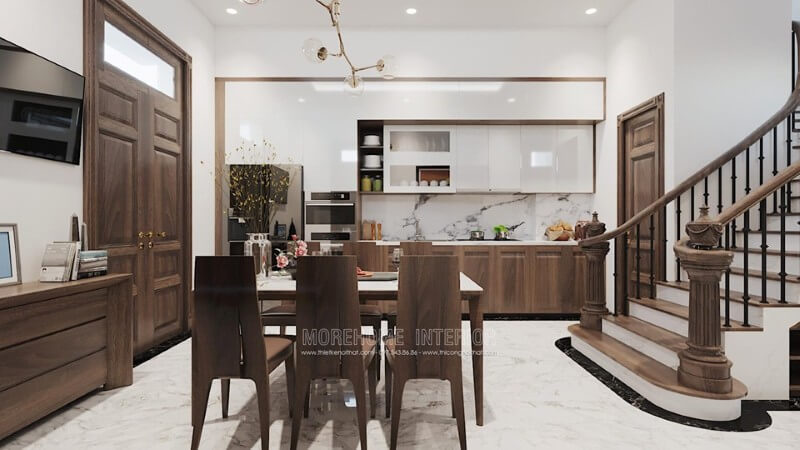 Trang trí tủ bếp đẹp với dòng đá ốp tường bếp nhân tạo vân mây cao cấp - MoreStone đá ốp bếp cao cấp