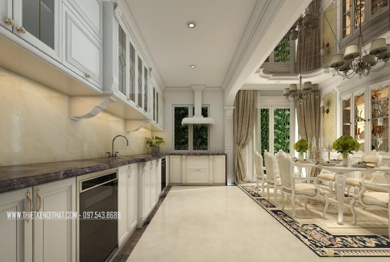 Trang trí nội thất phòng bếp sang trọng với đá tự nhiên cao cấp ốp mặt bếp đá ốp bếp cao cấp