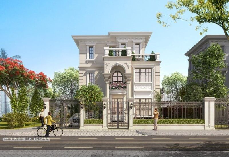 Công trình thiết kế biệt thự Splendora An Khánh kiến trúc tân cổ điển đẹp đẳng cấp tại huyện Hoài Đức Hà Nội
